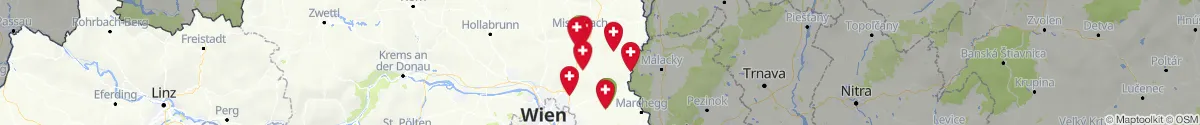 Map view for Pharmacies emergency services nearby Hohenruppersdorf (Gänserndorf, Niederösterreich)